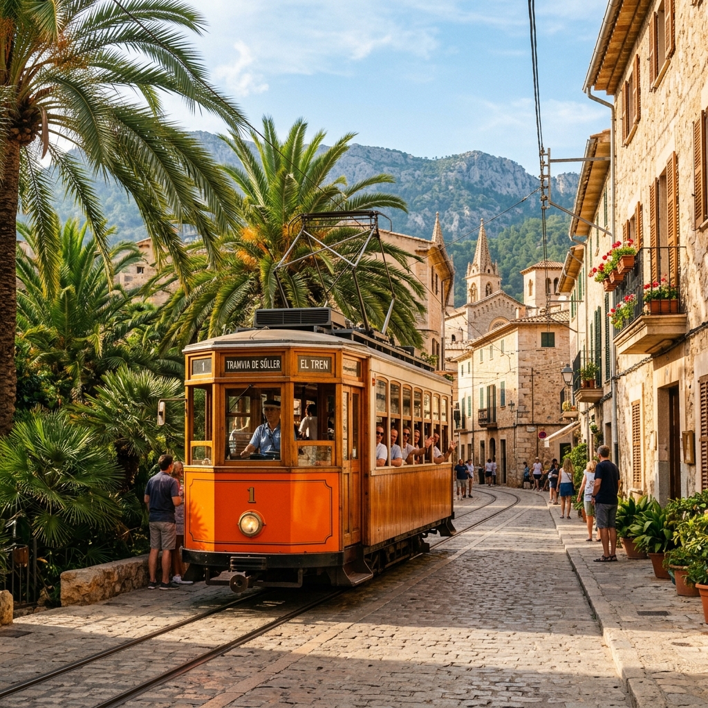 Historic wooden tram of Sóller